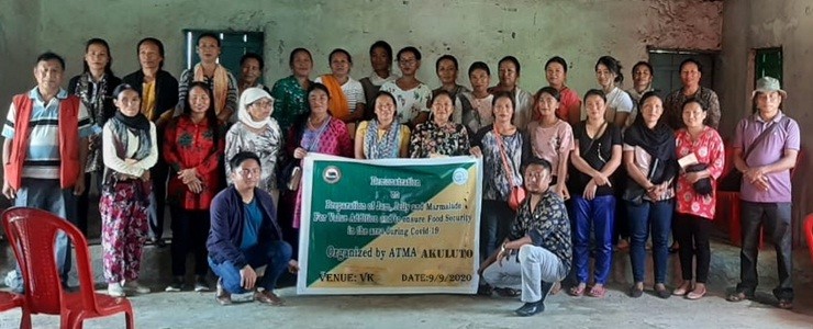 Participants during the training and demonstration conducted by ATMA Akuluto block at VK town, Zunheboto on September 9. (Photo Caption: ATMA Akuluto block)